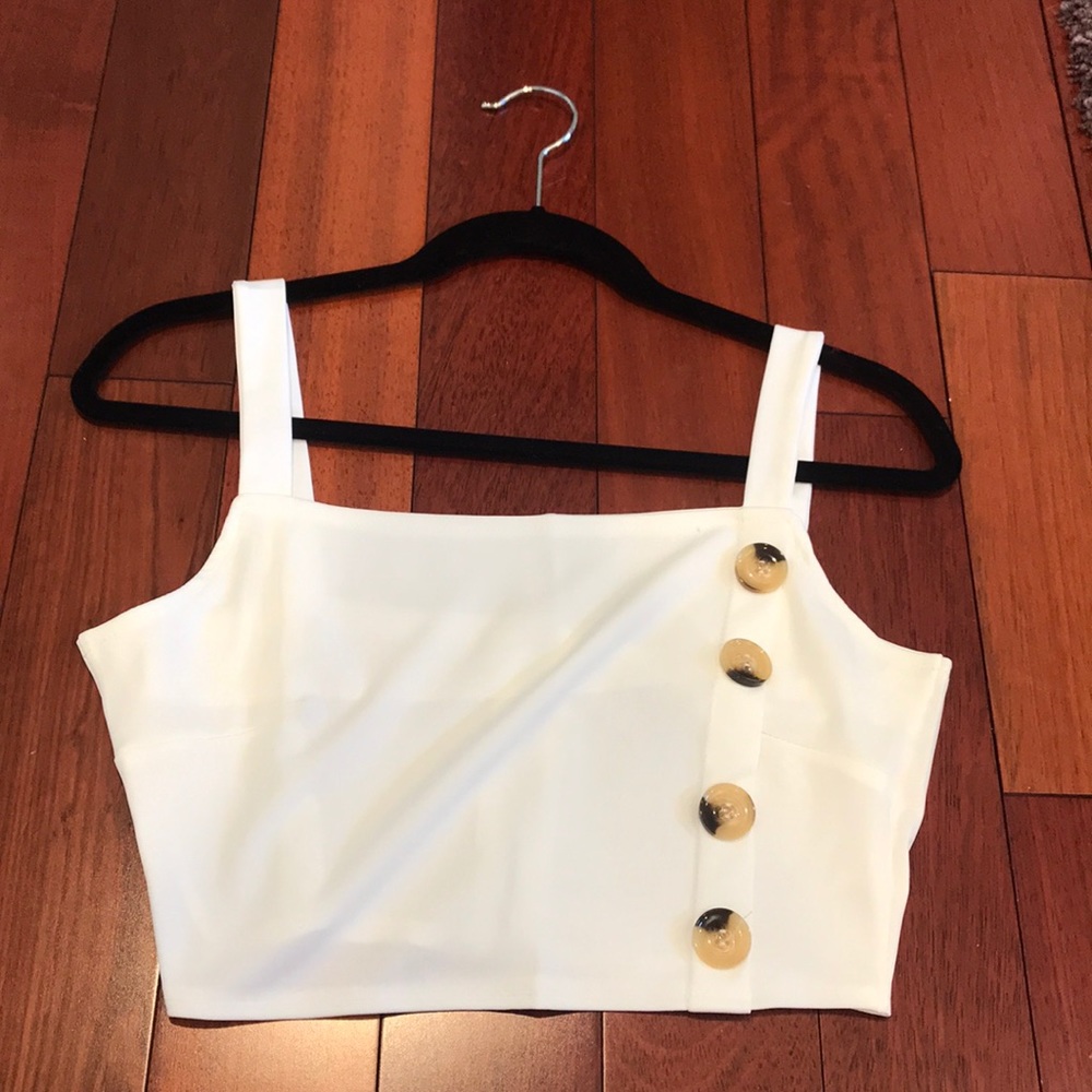 White crop top
